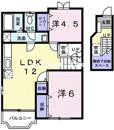 プリムローズ　Ａ棟の物件間取画像